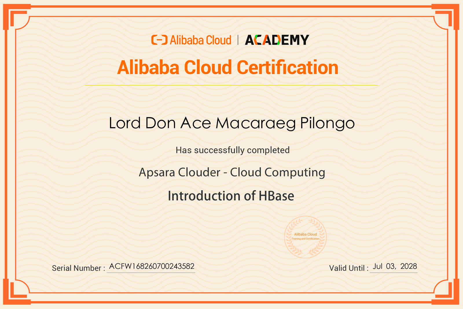 Alibaba Cloud Apsara Clouder Cloud Computing & HBase