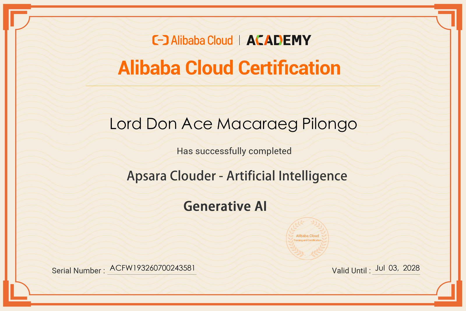 Alibaba Cloud Apsara Clouder Generative AI